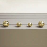 hand hammered mirror pure brass handle wardrobe cupboard shoe cabinet drawer door ball single hole small handle