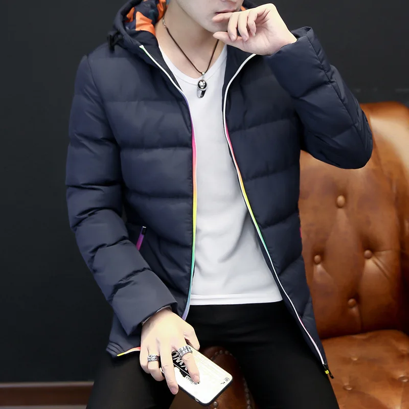 Горячая Распродажа Мужская парка Зимняя Повседневная тонкая толстовка с