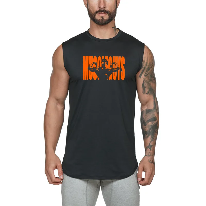 Майка Muscleguys для спортзала мужская майка бодибилдинга и фитнеса рубашка