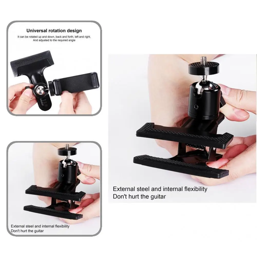 

Guitar Head Bracket Adjustable Portable Rotating Bass Ukulele Headstock Cell Phone Holder Guitar Phone Rack for Show