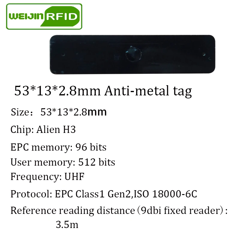 UHF RFID Анти металлическая бирка 915 м 868 50 шт. Бесплатная доставка управление