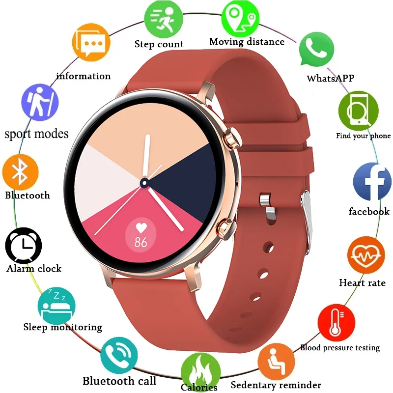 

Смарт-часы для мужчин и женщин, водонепроницаемые IP68 Смарт-часы с функцией звонков, пульсометром, ЭКГ, ППГ, для Samsung Galaxy Active 2, новинка 2021