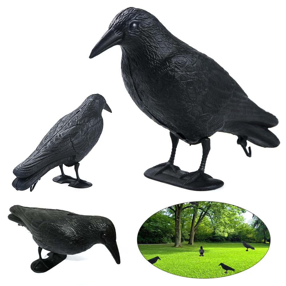 Artificial Crow Raven Bird Models Miniatures Easter Party Yard Home Decoration Pigeon Repellent Props Horror Ornaments | Дом и сад