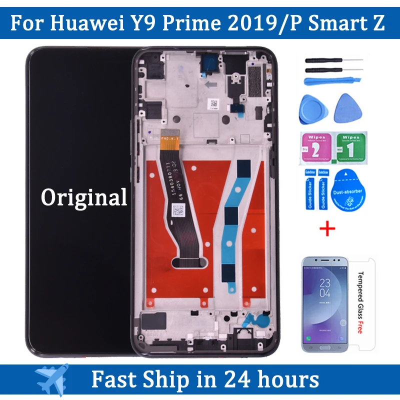 

ЖК-дисплей 6,59 дюйма для Huawei Y9 Prime 2019 с сенсорным экраном и дигитайзером в сборе с рамкой для Huawei P Smart Z LCD