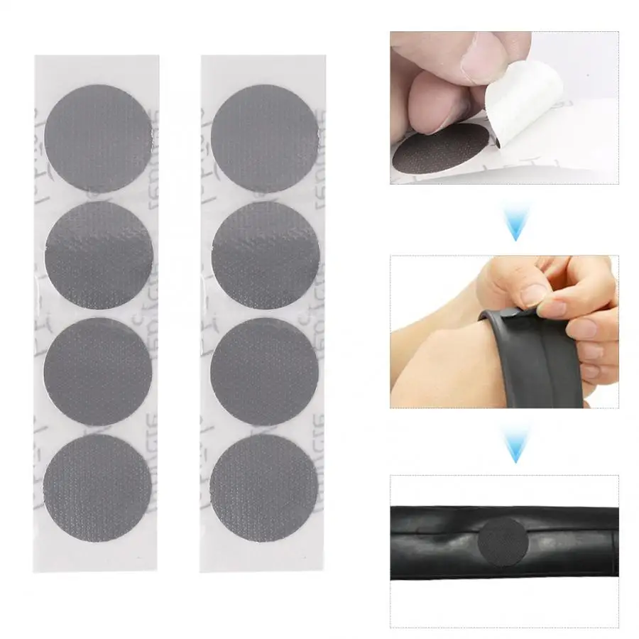 8 шт. резиновые Пластыри для шин велосипеда без клея|Инструменты ремонта