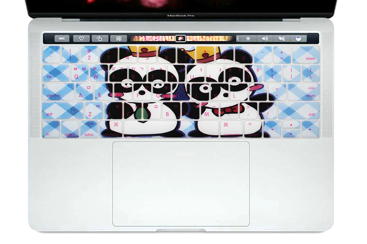 Корейский силиконовый чехол для клавиатуры HRH с животным дизайном Macbook New Pro 13