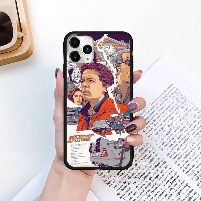 

Future DeLorean Time Machine Phone Case for iPhone 11 12 pro XS MAX 8 7 6 6S Plus X 5S SE 2020 XR Luxury brand shell funda coque