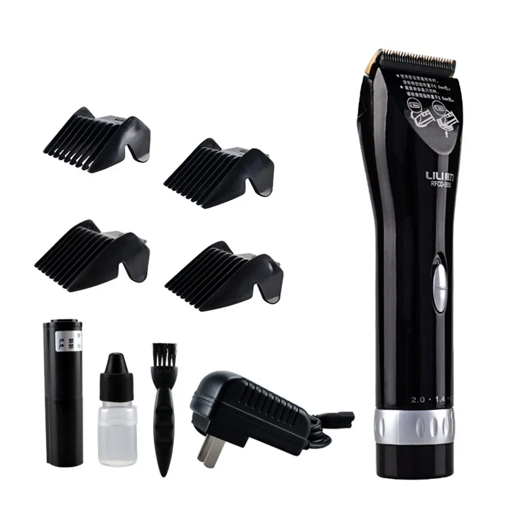 Машинка для стрижки волос черная золотая стальная перезаряжаемая|Машинки волос|