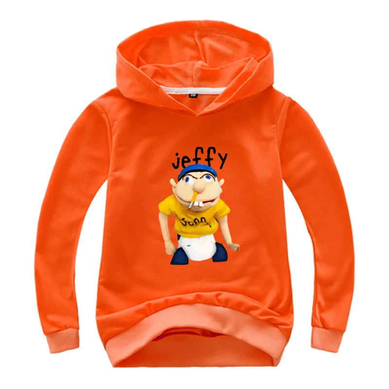 

Spring Children Cartoon Anime Puppet Funny Jeffy Youth Print Hoodies Boy Coat Girl Sweatshirt Kid Long Sleeve T-Shirt Hooded Top
