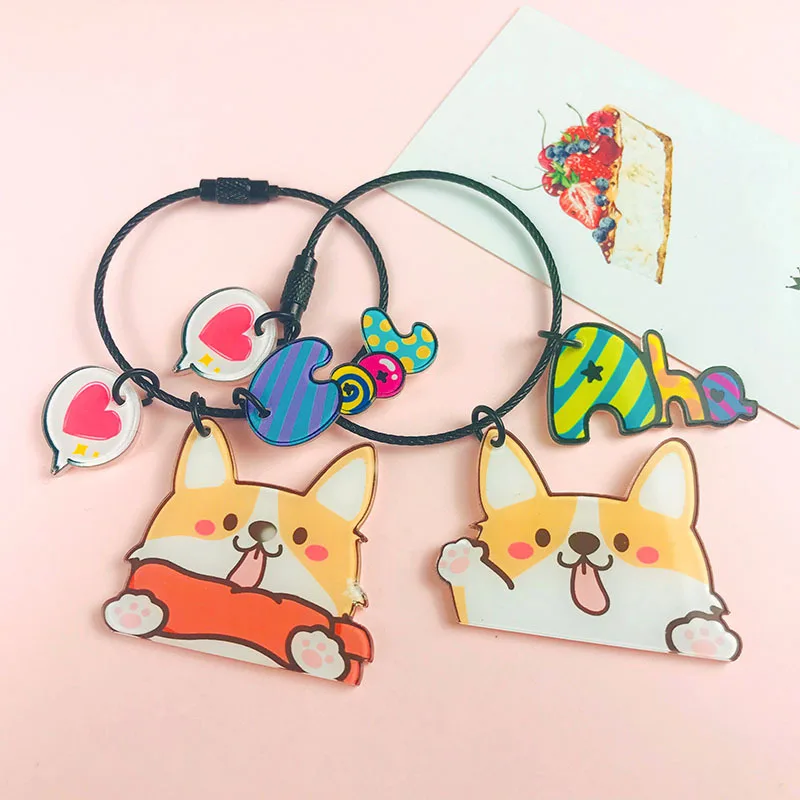 2020 креативный милый кулон Шиба корги Хаски брелок лучший друг собаки