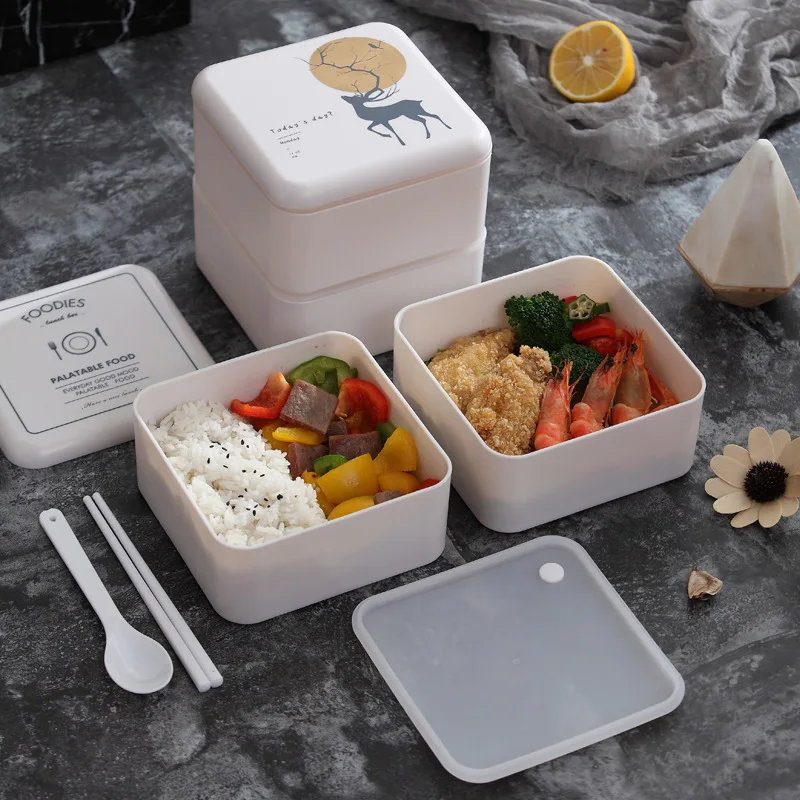 Контейнер для еды Ланч-бокс контейнер портативный японский Bento box столовые