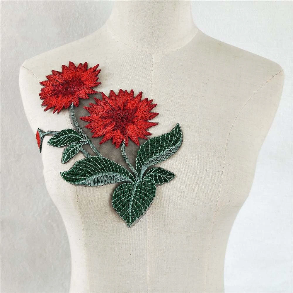 

Color Embroidery Lace Collar DIY Patch Computer Embroidery Pattern Lace Clothing Accessories