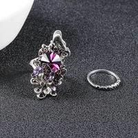 womens ring crystal butterfly zircon ring engagement ring party glamour jewelry elegant fashionable lady accessories
