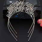 Женская Тонкая Повязка На Голову Стразы инкрустированная повязка на голову обруч для волос для девочек на день рождения вечерние обручи для волос вечерние аксессуары для укладки