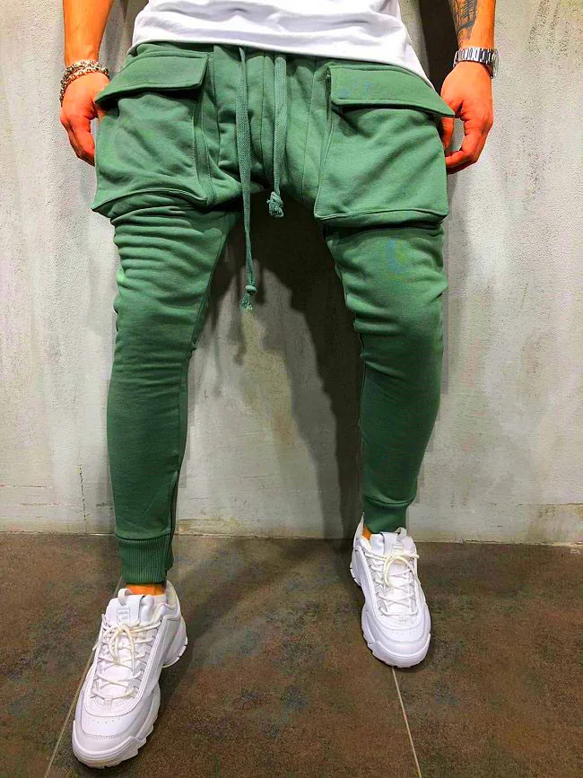 REPPUNK высокое качество 2019 новые мужские брюки Мода Досуг большой карман фитнес