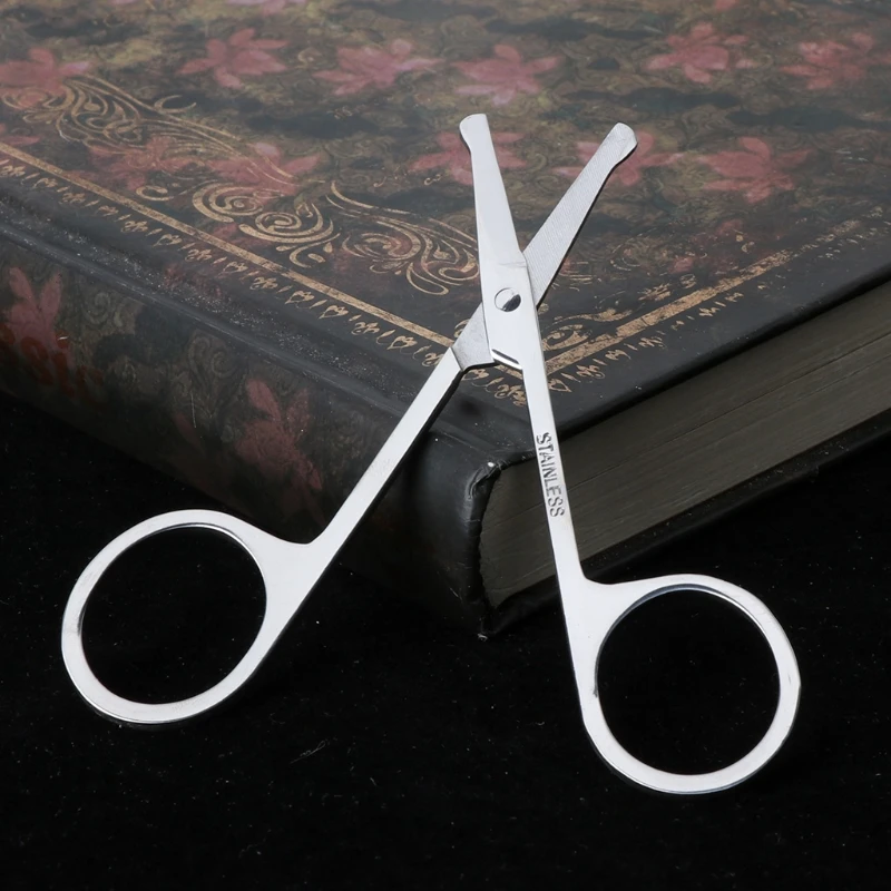 

Fashion Stainless Steel Nose Hair Scissors Ear Facial Trimmers Cut Beauty Tool tijeras quirurgicas scissors tijeras tesouras