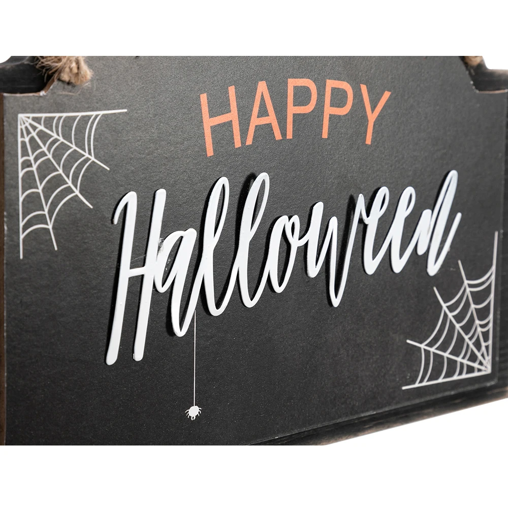 

Halloween wood wall sign Happy Perfect Halloween Decorations for Garden Office School Bar Haunted house Indoor and Outdoor etc.