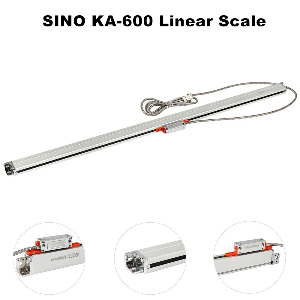 

SINO KA-600 1100 1200 1300 1400 1500mm 5micron TTL DRO Linear Glass Scale KA600 0.005mm 1500mm Optical Encoder for Milling Lathe