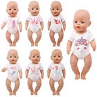 Одежда для новорожденных, боди для девочек, купальник, кукольные аксессуары, подходит для 18-дюймовых американских девочек и 43 см кукол новорожденных, игрушки для девочек