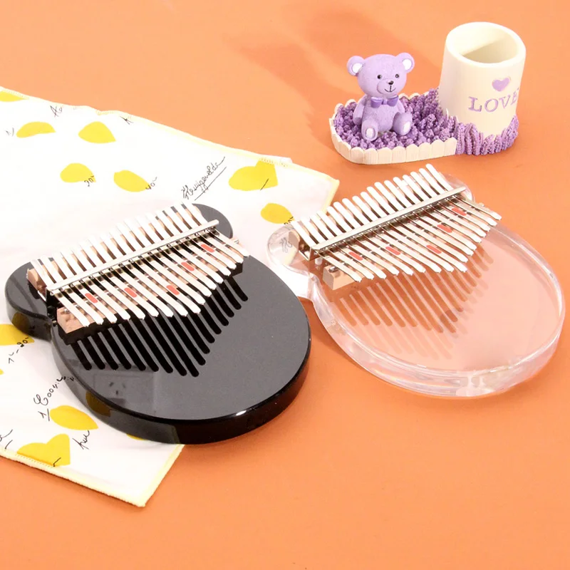 Калимба с 17 клавишами Кристальное пальцевое пианино акриловое прозрачное клавиш