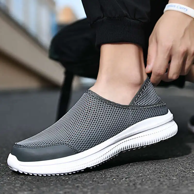 

39-48 Fashionable Sports Shoes Breathabl Mesh Sneakers Most Comfortable Sport Shoes Male Slip Mens Running Sneakers Mem Tennis
