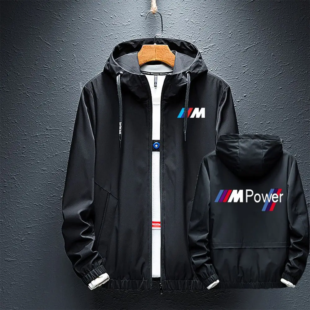 

2020 for Bmw M Power New Classic Jacket rainproof Hoodies Splice Fashion Zipper Man's Windbreaker Casual Coats Autumn Tops m1
