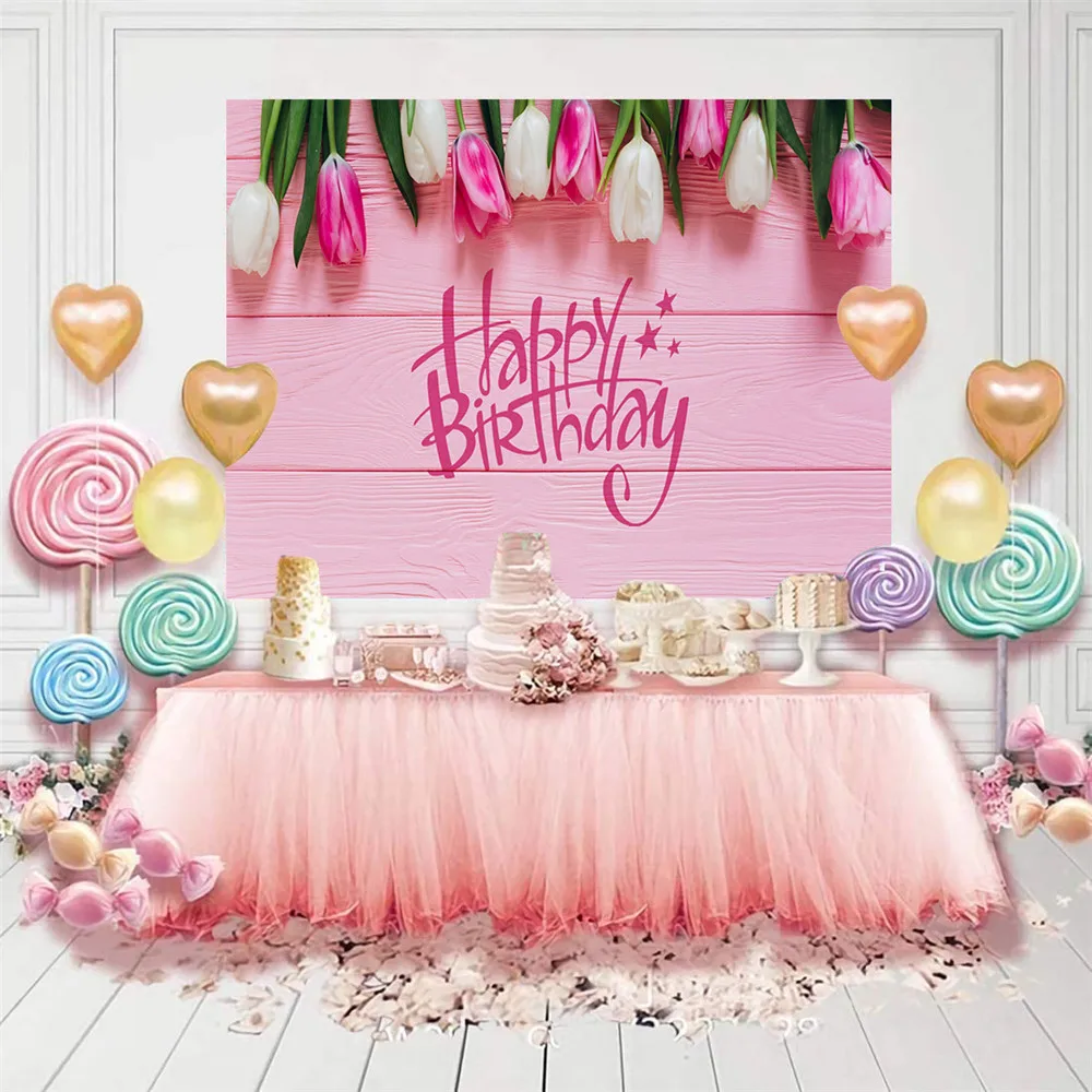 

Background Photo Happy Birthday Child Girls Studio Photocall Photozone Decorations Photography Backdrops Banner
