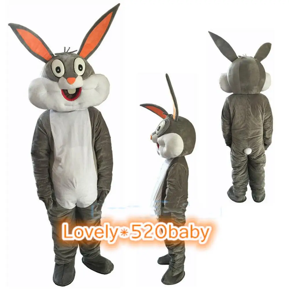 Пасхальный костюм талисмана кролика Костюм из мультфильма унисекс Парад Платье