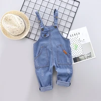 menoea kids girls denim clothes 2020 autumn style patchwork boys jeans cotton baby girl jumpsuit casual loose overalls clothes