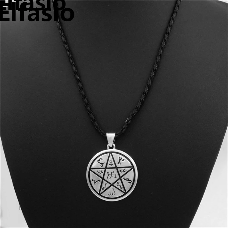 Alchemical Theban Heremetic Wiccan Pentacle Star языческий амулет мужской для мальчиков Оловянный