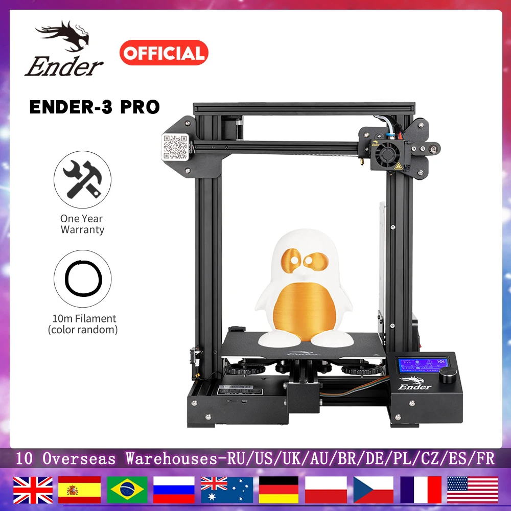 Ender-3 Pro 3D Printer Printing Masks Magnetic Build Plate Resume Power Failure Printing KIT Mean Well Power Supply CREALITY 3D