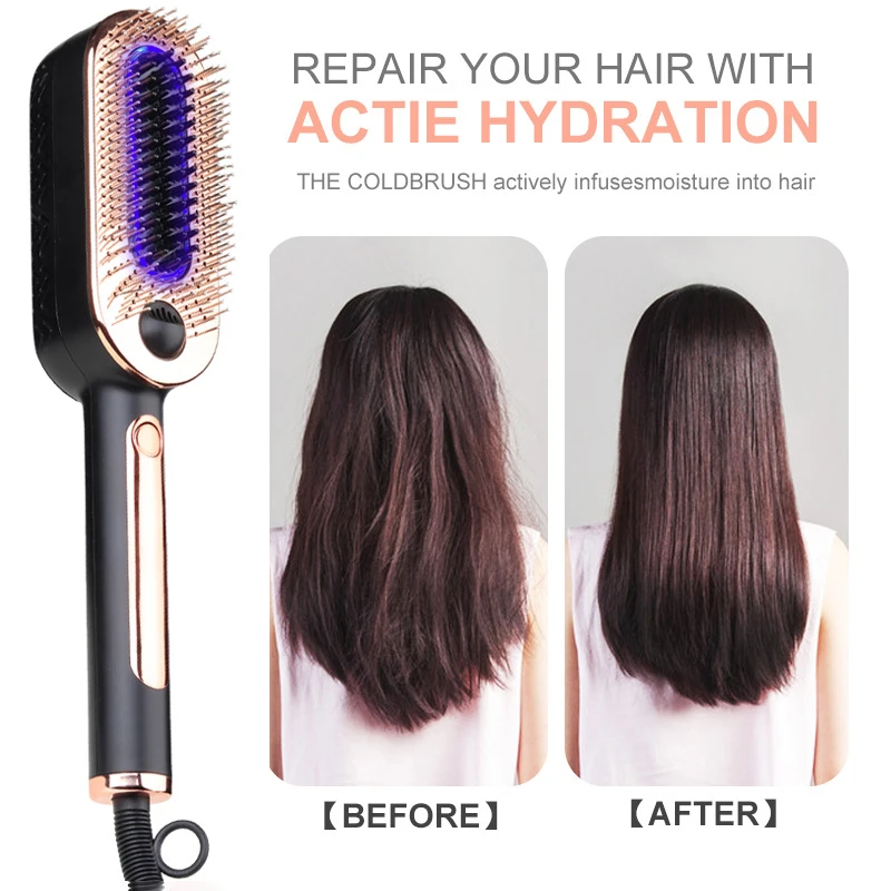 

Professional Ion Electric Hair Straightener Comb Brush Beard Multifunctional Hair Straightening Cold Comb Hair Iron Tools