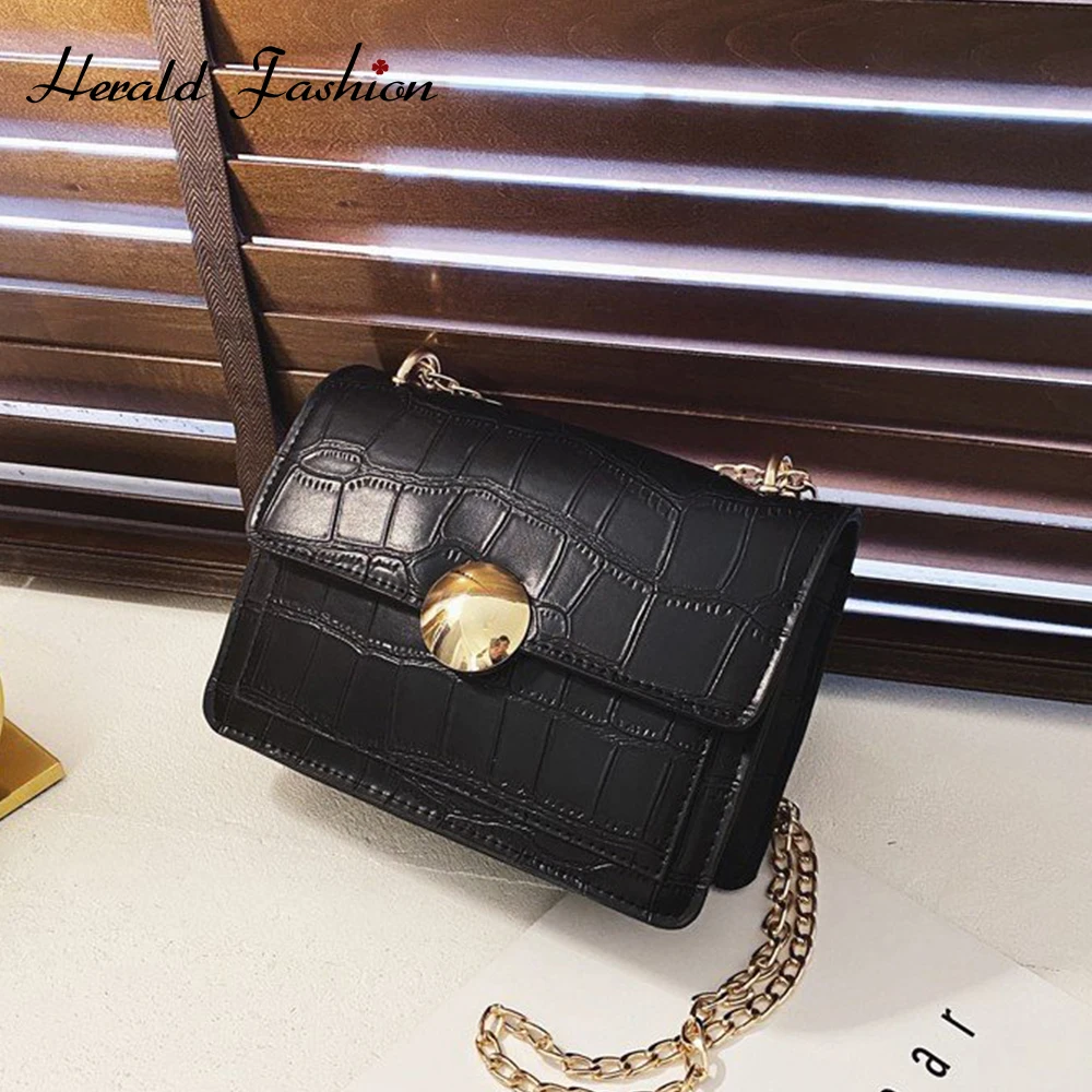 

Женская сумка через плечо с узором под камень, дизайнерские дамские сумочки на цепочке, роскошная сумка через плечо из искусственной кожи, ж...