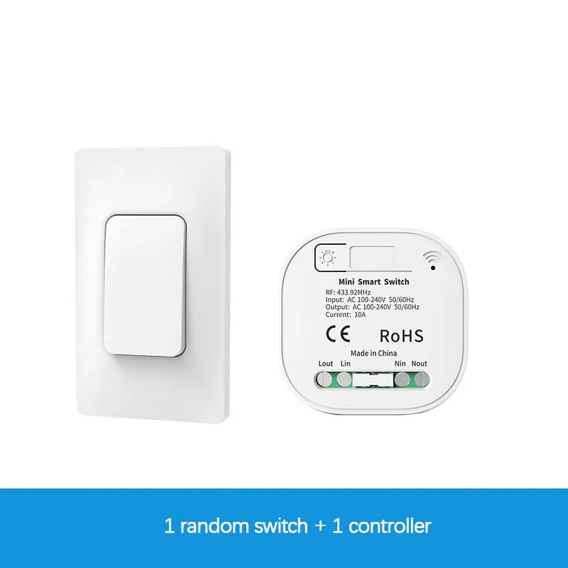 

Self-powered Wireless Switch Free Wiring RF433 On-off Device US Wireless Remote Control 86 Panel 220V Intelligent Light Control