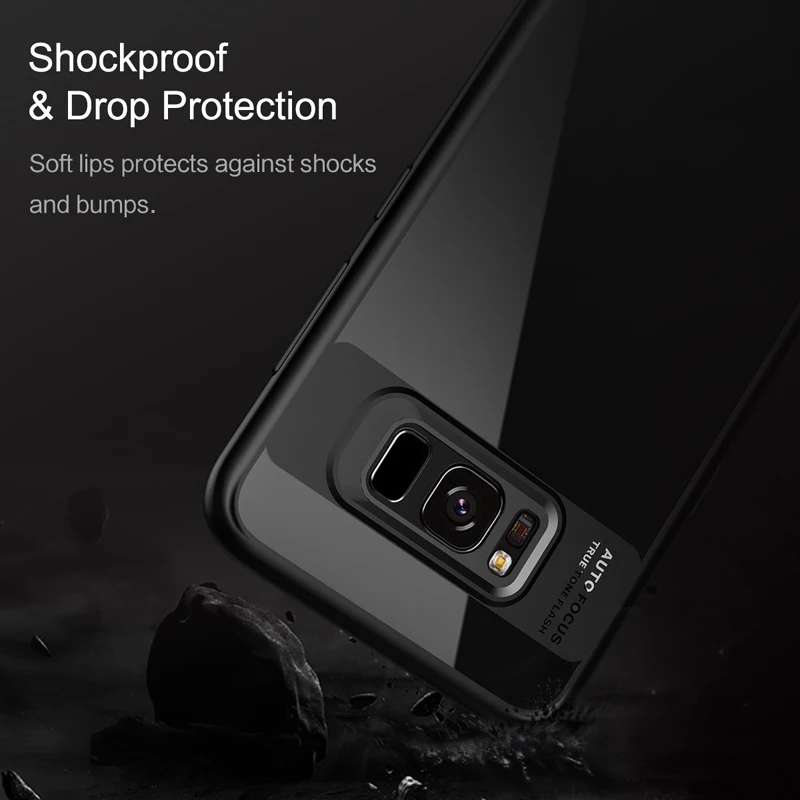 Для samsung Galaxy S8+ чехол ROCK полный защитный тонкий ТПУ и акриловый прозрачный чехол на заднюю панель для samsung S8 Plus чехол