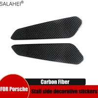 car carbon fiber center control gear shift panel frame cover protective trim for porsche new macan 2018 2019 2020 accessories