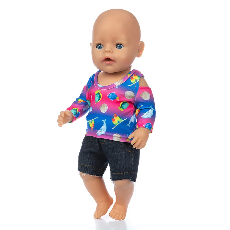 10pcs/lot 43cm reborn Baby Doll clothes shirt vest dress 18 inch american og girl doll pants set | Игрушки и хобби