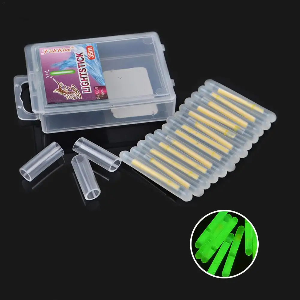 15pcs Portable Useful Outdoor Light Fishing Glow Stick Dark Sea Night Fluorescent Lake Float Accessories Coarse Carp Party |