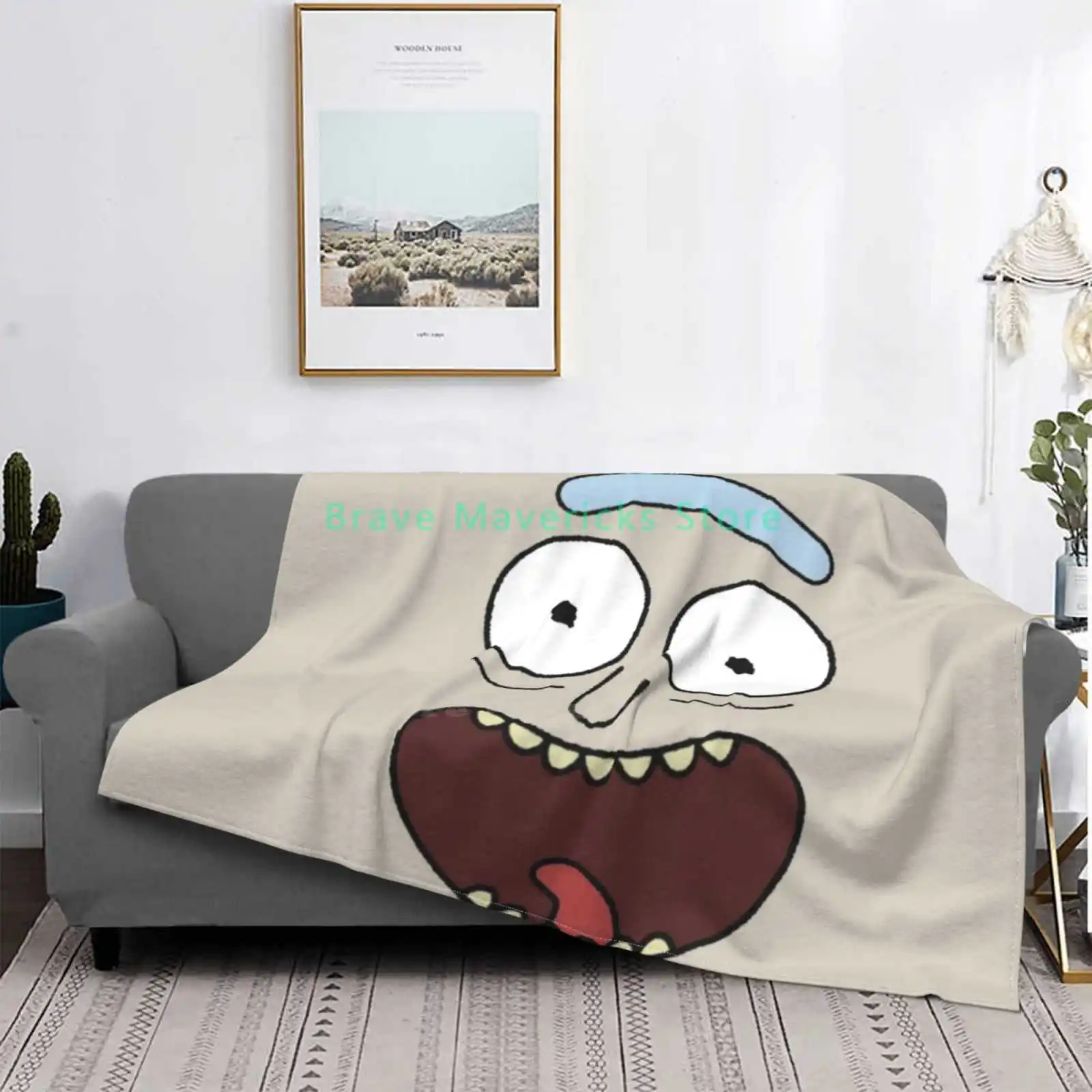 

Rick Drooling New Arrival Fashion Leisure Flannel Blanket Morty Smith Adult Swim Pickle Rick Adult Swim Cartoon Season 4 Mr