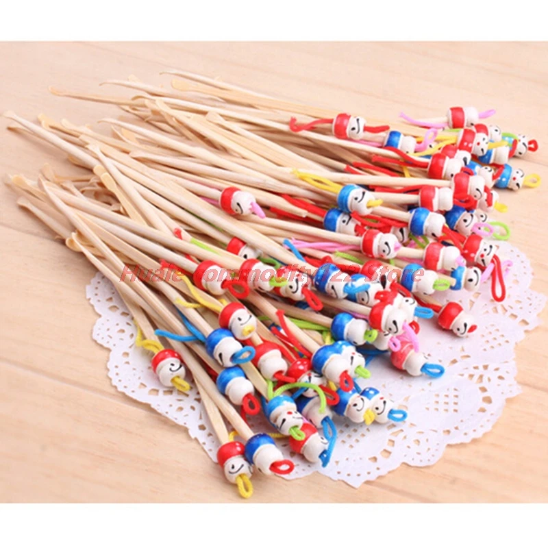 

Hot 5/30pcs Handmade Bamboo Oriental Doll Clean Ear Pick Wax Remover Cleaner Ear Care Tool 2019 New