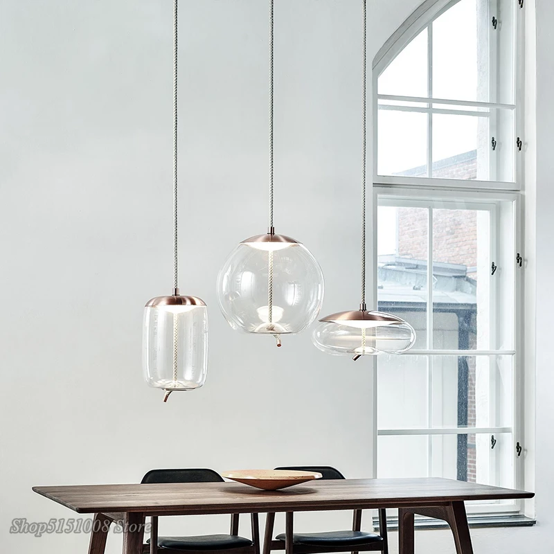 Скандинавская стеклянная люстра дизайнерский художественный светильник для