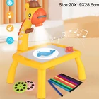 Игрушка Монтессори для раннего обучения, мини-игра, мультяшный проектор, стол для рисования, детские игрушки, Интерактивная живопись, обучающая игрушка