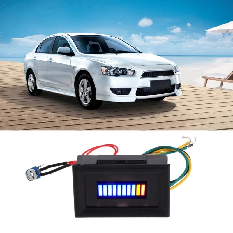 

12V Universal Motorcycle Car Oil scale meter LED Oil Fuel level Gauge Indicator D7WA