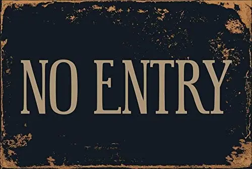 

Жестяной знак без входа, 18X12 дюймов, винтажный Алюминиевый металлический Ретро знак, Сделано в США