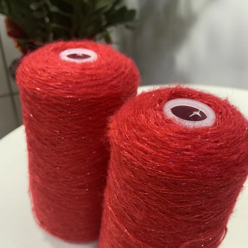 250 г Мягкая натуральная красочная плюшевая мохеровая шерстяная вискозная пряжа с