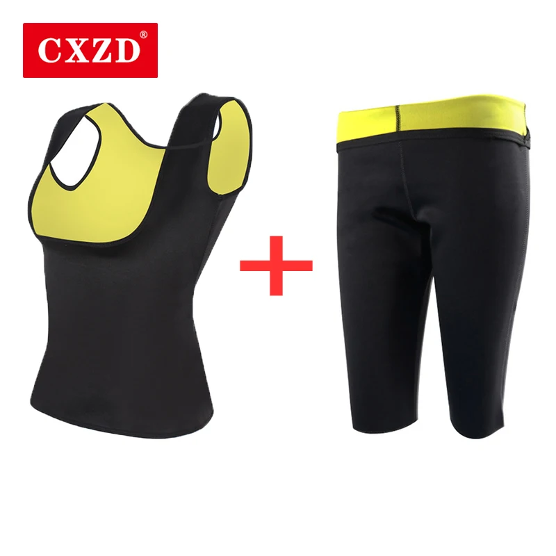 

CXZD Neoprene Sweat Sauna Body Shapers Vest+Pant Waist Trainer Slimming Vest Shapewear Weight Loss Waist Shaper Corset