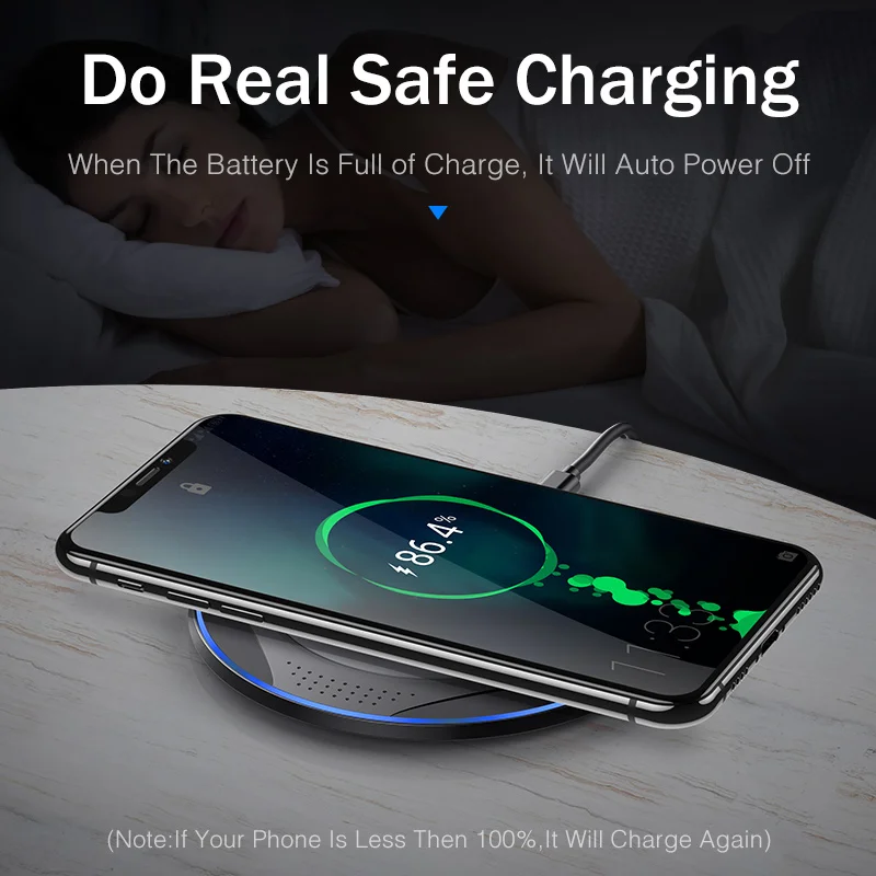 DCAE Беспроводное зарядное устройство для iPhone 11 Pro Max XR X XS 10W Qi Быстрая зарядка samsung S10