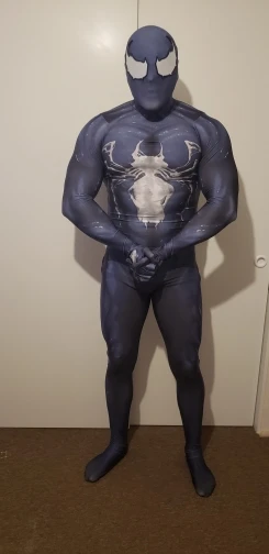 Яд симбиот костюм Человека-паука Косплей Хэллоуин Зентаи черный Человек-паук