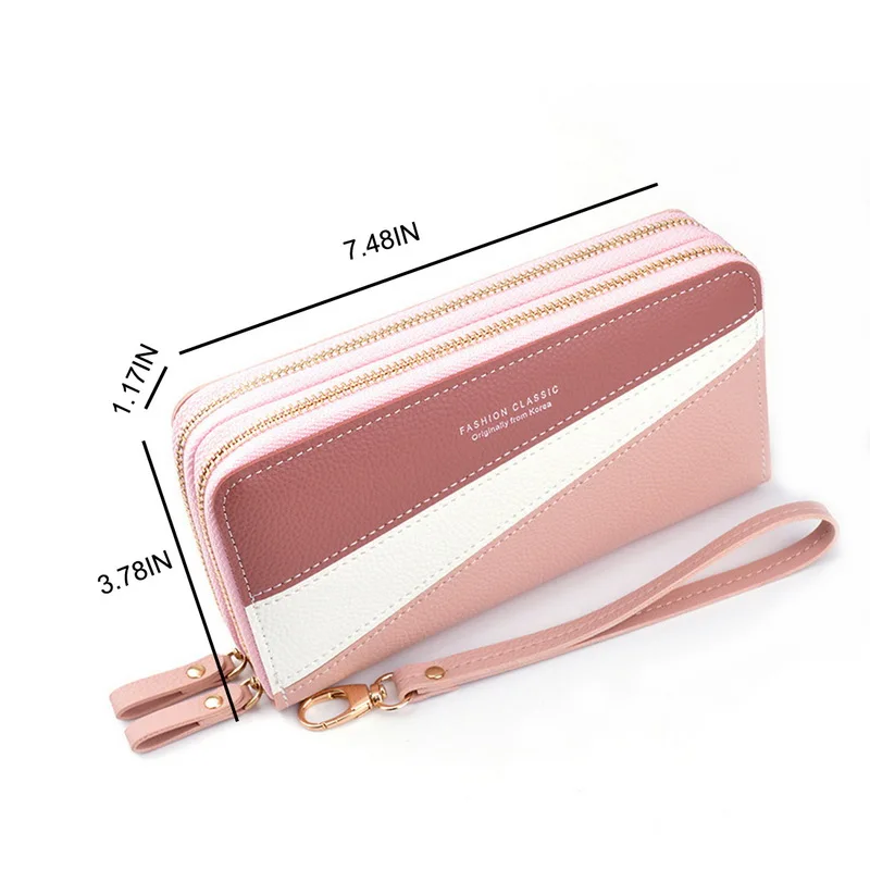 

New PU Leather Wallet Women's Fashionable Long Purse Casual Hand Bag Large-capacity Card Holder Phone Bag For Women 2021