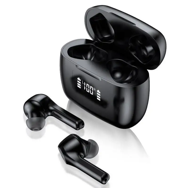 Fone de Ouvido sem Fio Fidelidade à Prova Jogos com Microfone Bluetooth Earbud Display Led Estéreo Fones Alta Dwaterproof Água Esporte t9 Tws 5.0